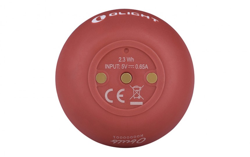 Кемпинговый фонарь Olight Obulb Wine Red, 55 лм, 10м, USB зарядка, встроенный аккумулятор